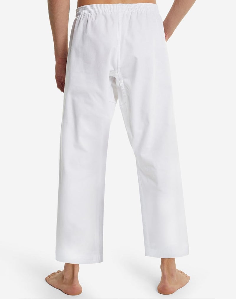 VKT Adult Kids Karate Pants Taekwondo Uniform White Gi Martial Arts Elastic Waist Trousers for Training or Competition - Image 2